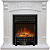 Электрокамин угловой Sorrento с очагом Fobos FX M Black Royal Flame, белый дуб