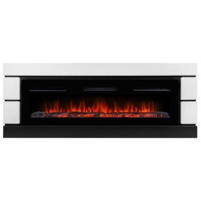 Электрокамин Moderno Long с очагом Electrolux EFP/P-1600ULS, белый с черным
