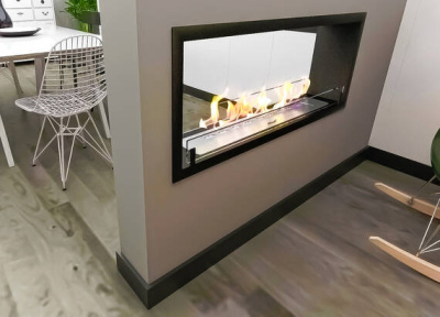 Биокамин торцевой сквозной CONTOUR 1100 (ESTETIC FLAME)