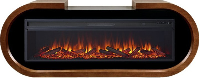 Электрокамин Soho с очагом Vision 60 LOG LED Royal Flame, орех