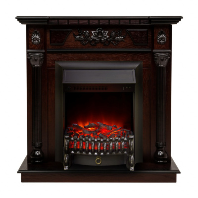 Электрокамин Dacota с очагом от RealFlame Fobos Lux Black, дуб антик