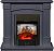 Электрокамин Boston с очагом Majestic FX M Black от Royal Flame, серый графит